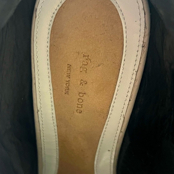 NWOT Rag & Bone retro black/white platform leather heels made in Italy 37.5 (7) - Picture 5 of 8